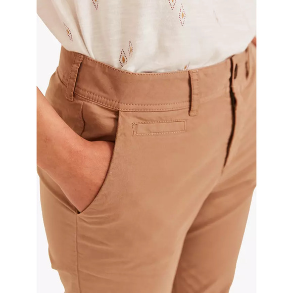 FAT FACE FARNHAM Chino Capris Pearwood Brown Cotton/Elastane Sz 12 \ NWT - Picture 12 of 15